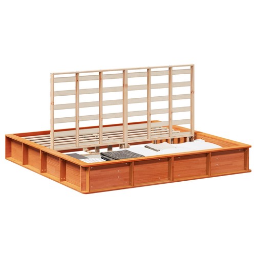 Bed frame solid pine wood - bed,