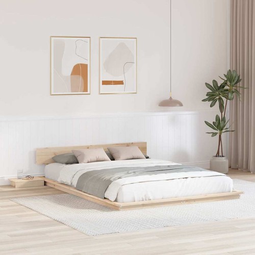 Rustic wooden king size 150cm - wooden,