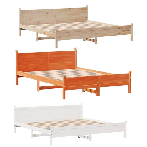 Wooden bed frame solid - bed,