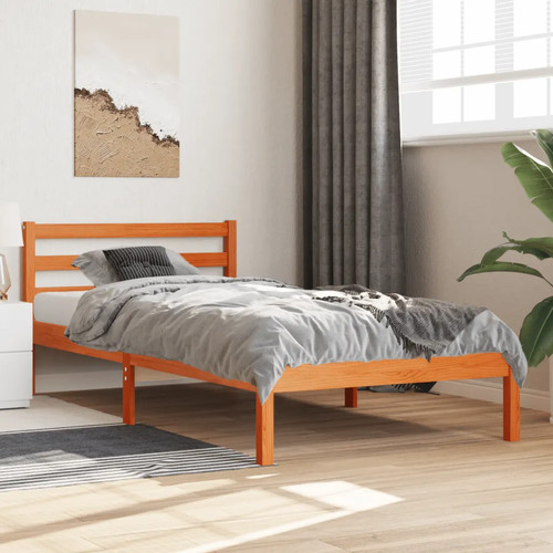 Walplus wax brown bed - walplus, frame