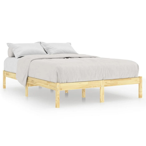 Rustic wooden double size bed - wooden,