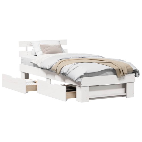 Bed frame with - bed, headboard