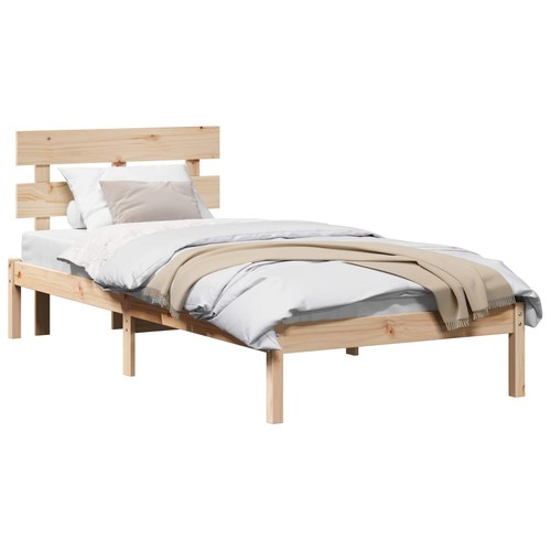 Bed frame with headboard solid - bed,