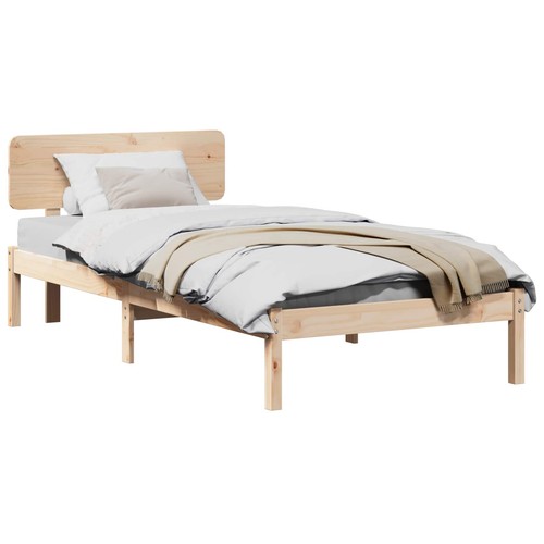 Bed frame with headboard - bed, solid
