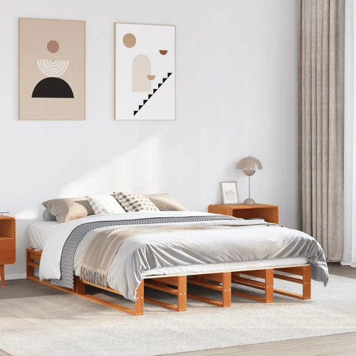 Walplus wax brown king - wax, bed