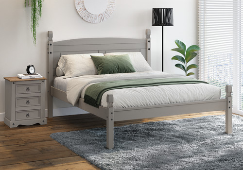 Corona bed frame double grey - corona,