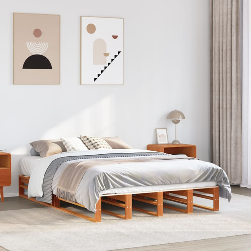 Wooden bed frame brown - frame,