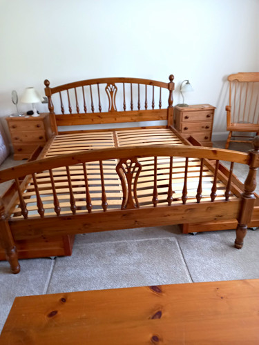 Ducal king size wooden bed - king,