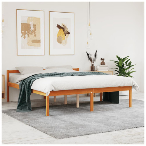 Bed frame brown - brown, solid